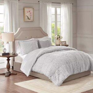 Madison Park Faux Mohair Mink Twin Comforter Set